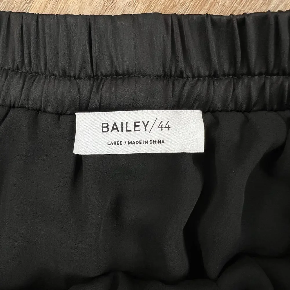 Bailey 44 Roxy Asymmetric Black Pleated Long Skirt Midi